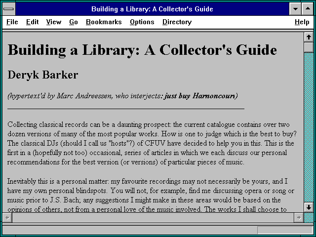 Screenshot of Building a Library: A Collector's Guide