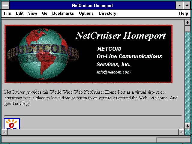 Screenshot of NetCruiser Homeport
