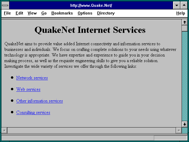 Screenshot of http://www.Quake.Net/