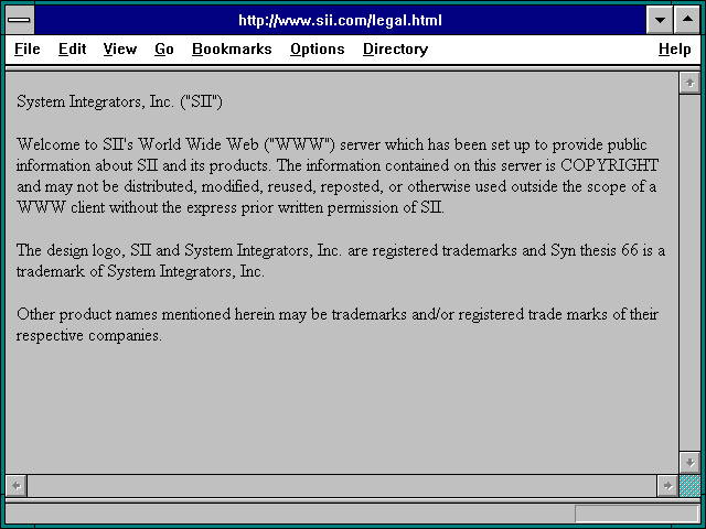 Screenshot of http://www.sii.com/legal.html