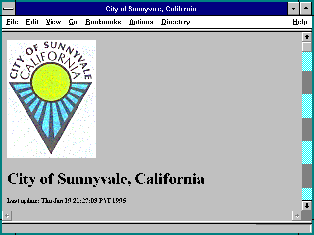 Screenshot of City of Sunnyvale California
