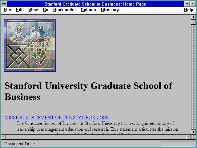 Screenshot of Stanford Graduate School of Business: Home Page