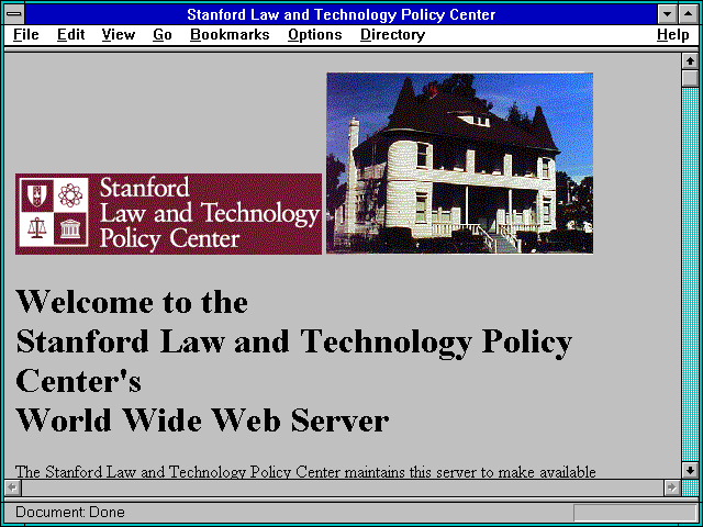 Screenshot of Stanford Law and Technology Policy Center