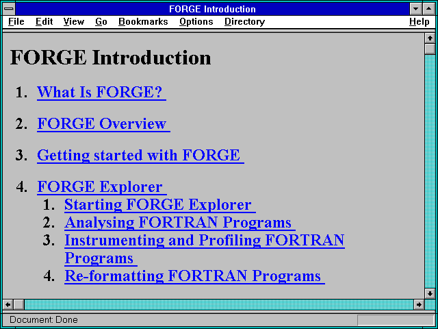 Screenshot of FORGE Introduction