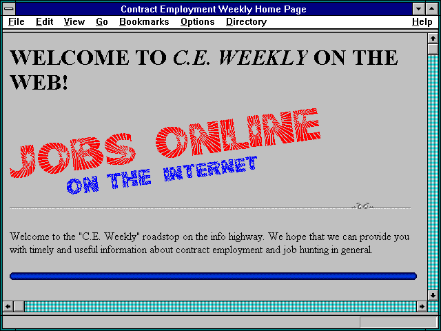 Screenshot of Contract Employment Weekly Home Page