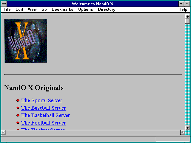 Screenshot of Welcome to NandO X