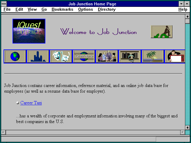 Screenshot of Job Junction Home Page