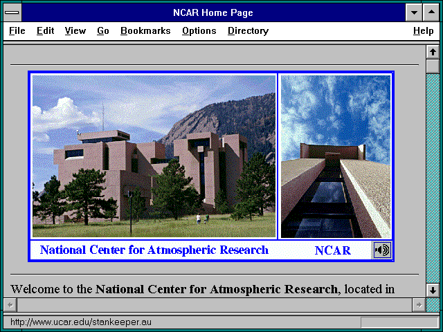 Screenshot of NCAR: National Center for Atmospheric Research
