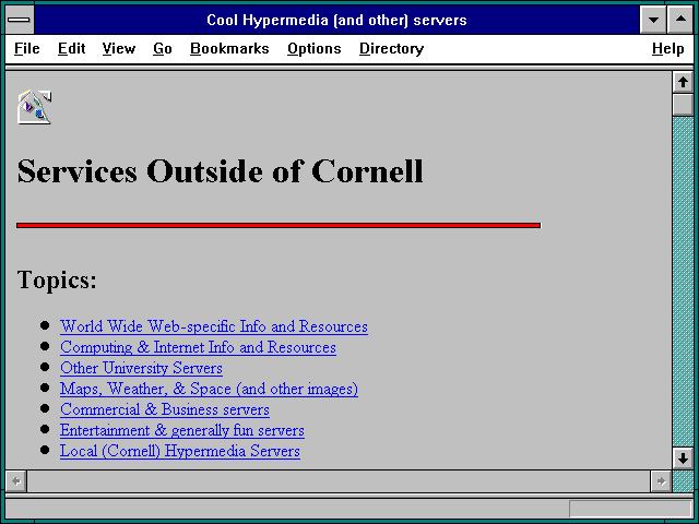 Screenshot of Cool Hypermedia (and other) servers