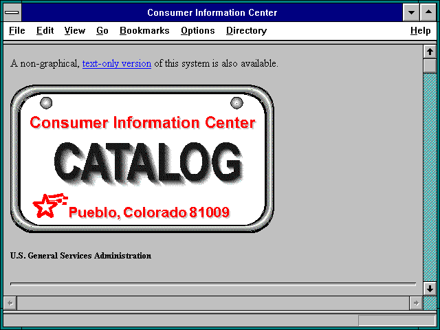 Screenshot of United States Government Consumer Information Center