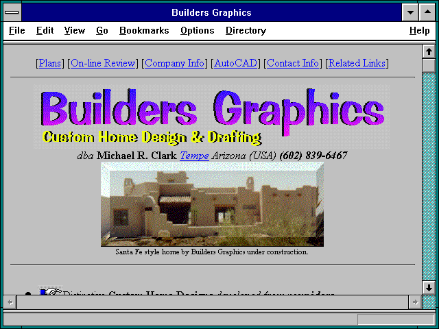 Screenshot of Builders Graphics Custom Home Designs