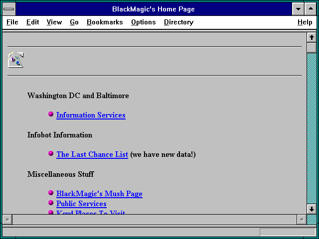 Screenshot of BlackMagic's Home Page
