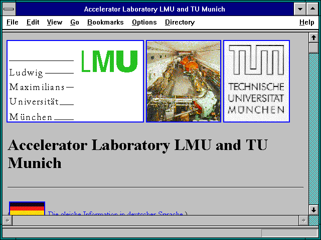 Screenshot of Accelerator Laboratory LMUand TUMunich