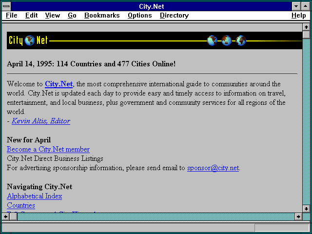 Screenshot of City.Net
