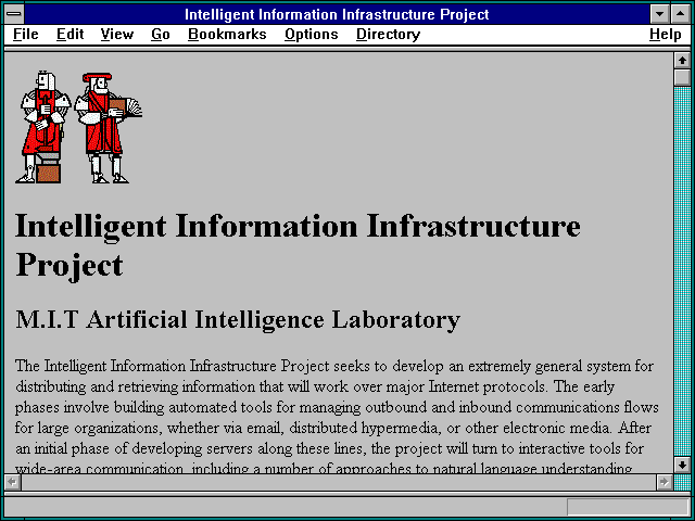 Screenshot of Intelligent Information Infrastructure Project