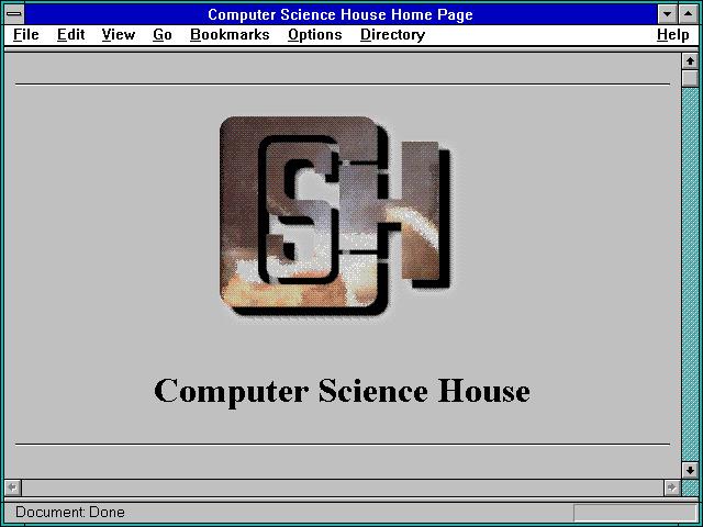 Screenshot of Computer Science House Home Page