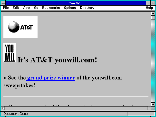 Screenshot of AT&T You Will Server