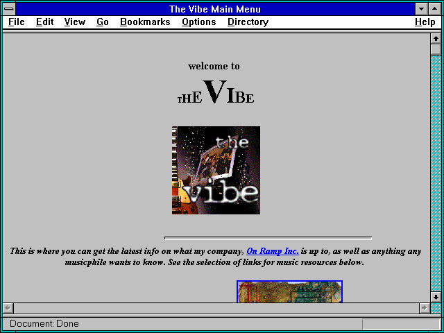 Screenshot of The Vibe Main Menu