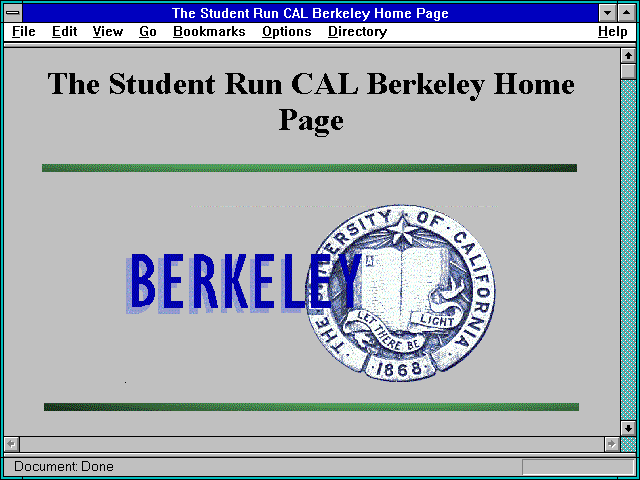 Screenshot of The Student Run CAL Berkeley Home Page