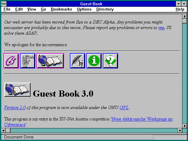 Screenshot of Austria: Guestbook