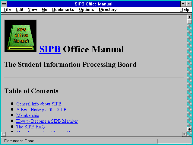 Screenshot of SIPB Office Manual