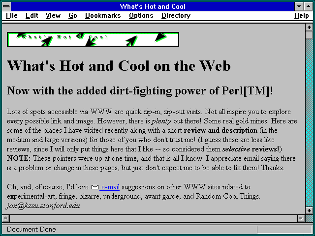 Screenshot of What's Hot and Cool
