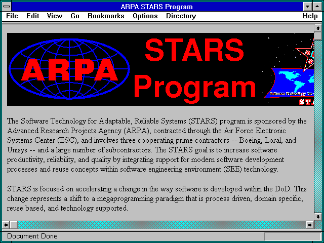 Screenshot of ARPA STARS Program