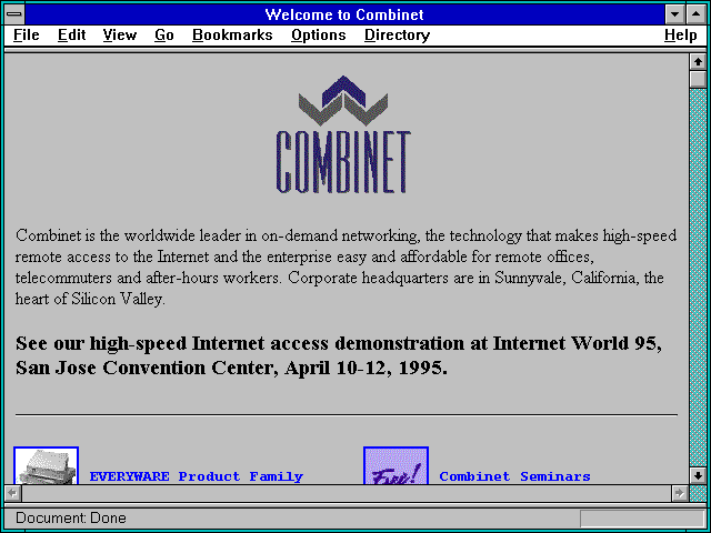 Screenshot of Combinet