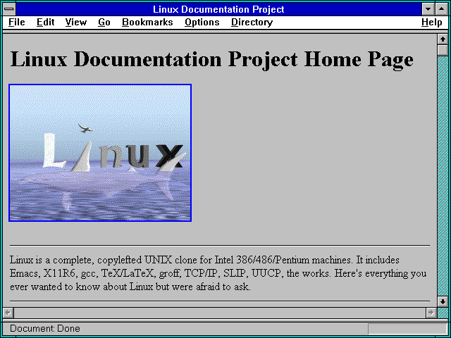 Screenshot of Linux Documentation Project