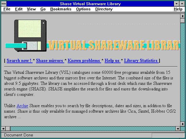 Screenshot of Shase Virtual Shareware Library