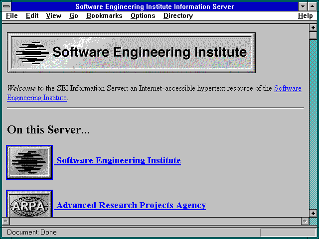 Screenshot of Software Engineering Institute