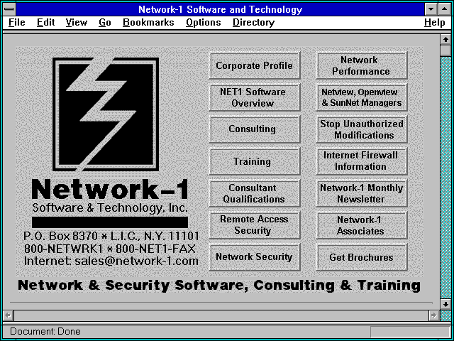 Screenshot of Network-1 Software and Technology
