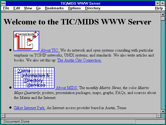 Screenshot of Matrix Information & Directory Services, Inc. (MIDS)