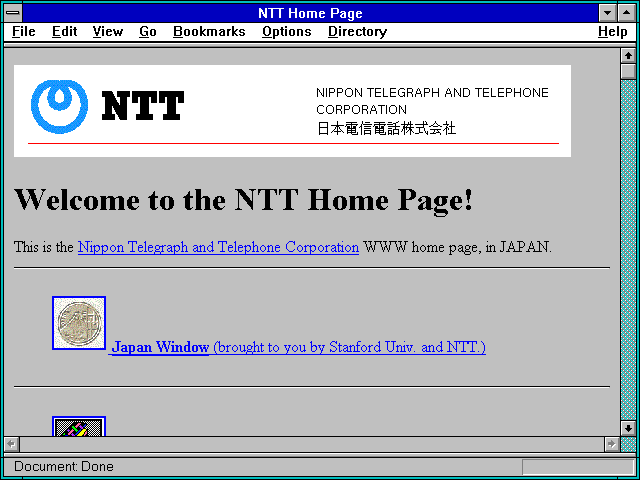 Screenshot of Nippon Telegraph and Telephone Corporation - Japan