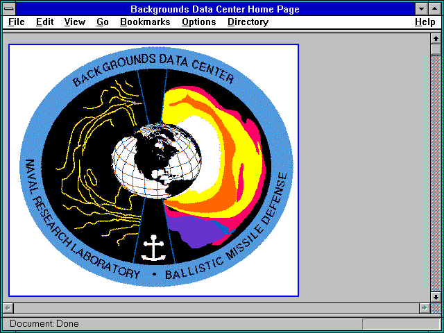 Screenshot of Backgrounds Data Center Home Page