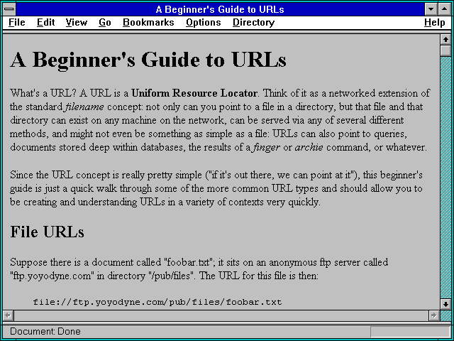 Screenshot of A Beginner's Guide to URLs