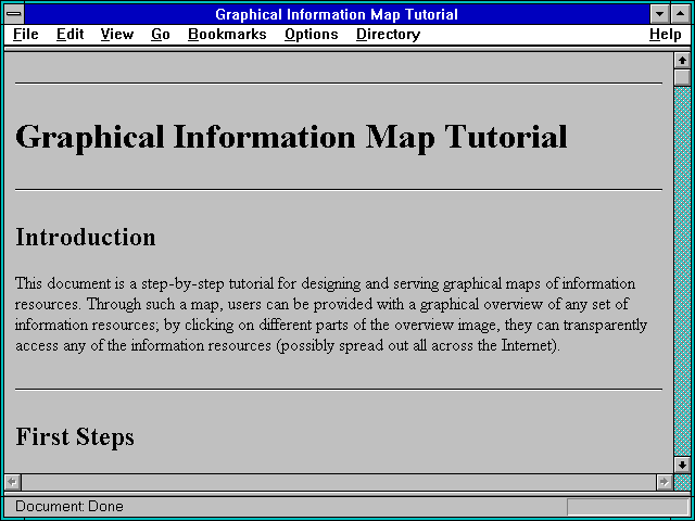 Screenshot of Graphical Information Map Tutorial