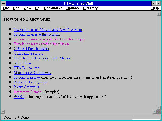 Screenshot of HTML Fancy Stuff