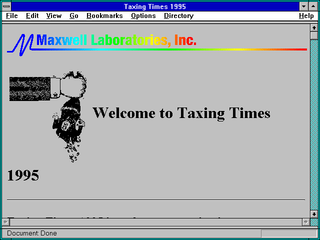Screenshot of Taxing Times 1995