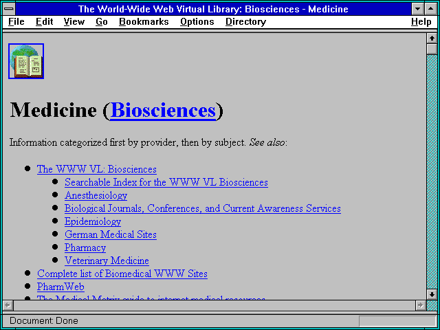 Screenshot of Virtual Library: Biochemistry and Molecular Biology