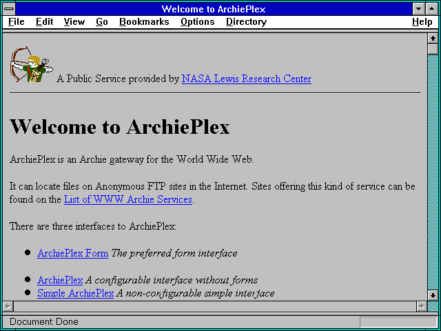 Screenshot of Welcome to ArchiePlex