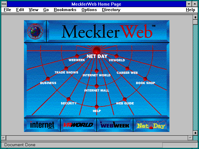 Screenshot of WebWeek Home.
