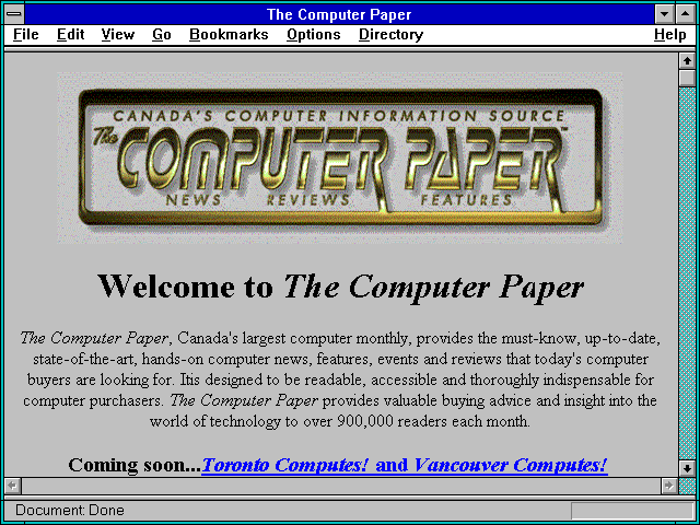 Screenshot of Canada Computer Paper
