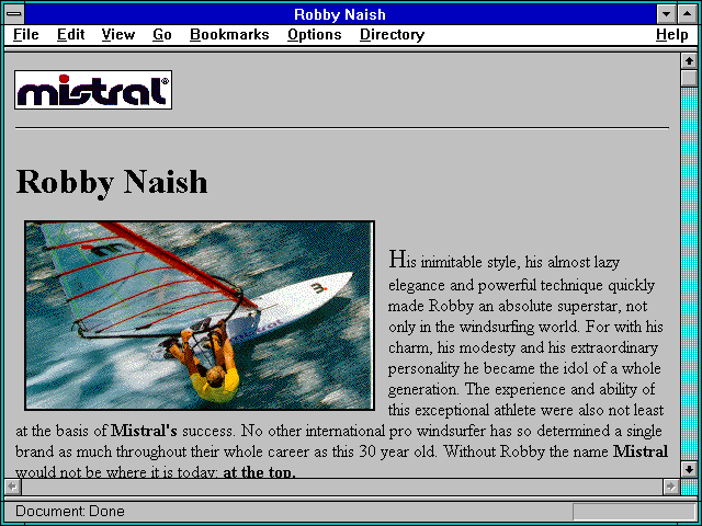 Screenshot of Robby Naish