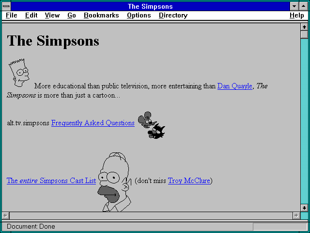 Screenshot of Simpsons Multimedia