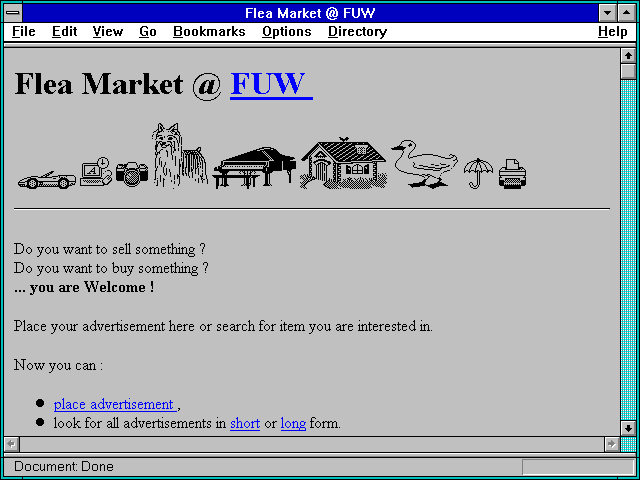 Screenshot of Flea Market @ FUW