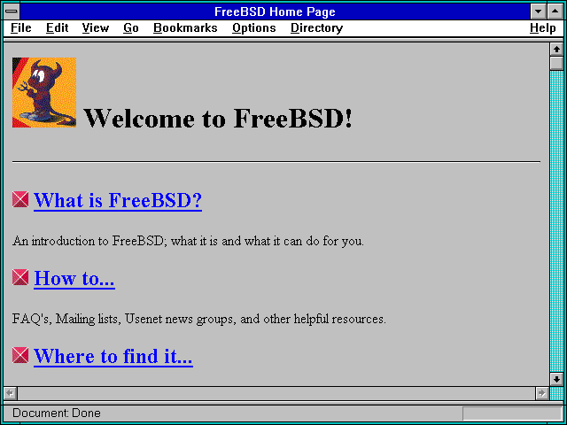 Screenshot of FreeBSD Home Page