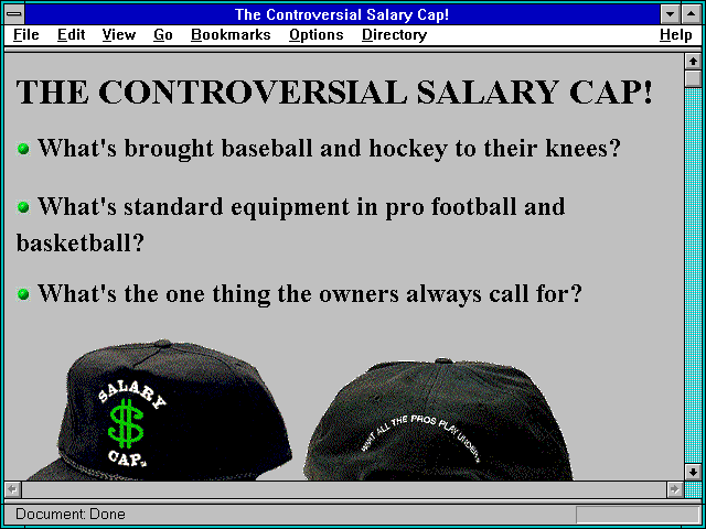 Screenshot of The Controversial Salary Cap!