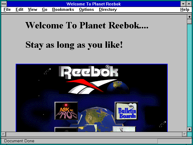 Screenshot of Welcome To Planet Reebok