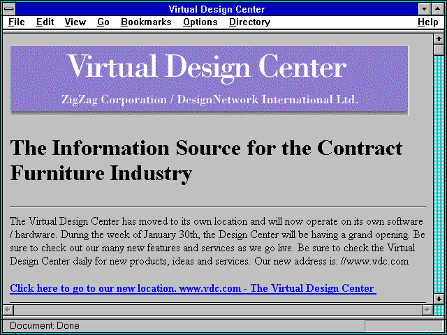 Screenshot of Virtual Design Center